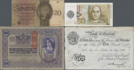 Deutschland - Sonstige: Album mit zusammen mehr als 280 Banknoten mit einem überwiegenden Teil Deutschland, dabei 1 Rentenmark 1923 (Ro.154a, F), 10 u...