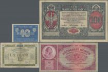 Deutschland - Sonstige: Leitz-Ordner mit 134 Banknoten Deutschland ab 1924 bis Kriegsende, 1947, DDR, Wehrmachtsausgaben und Ausland, hier oft Besatzu...