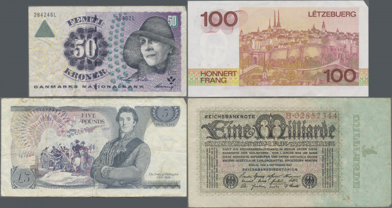 Deutschland - Sonstige: Sehr schöne Sammlung Banknoten und Aktien mit Schwerpunk...