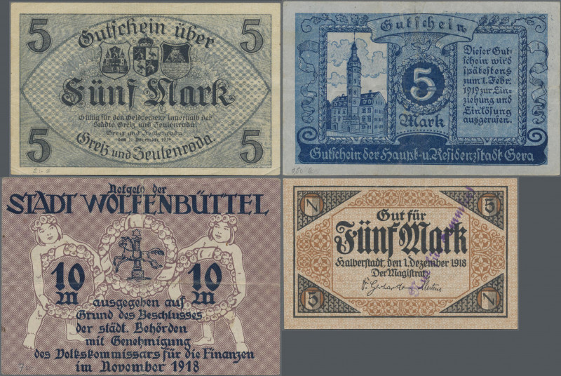 Deutschland - Notgeld: Kleine Sammlung Notgeld, Länderbanken und Reichsbahn mit ...