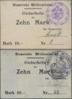 Deutschland - Notgeld - Elsass-Lothringen: Wildenstein, Oberelsass, Gemeinde, 50 Pf. (8), 1 (7), 2 (6), 3 (2), 5 (3), 10 (2) Mark, o. D. (Dezember 191...