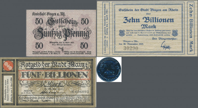 Deutschland - Notgeld - Hessen: Rheinhessen, zwei hochwertige Lindner-Alben mit ...