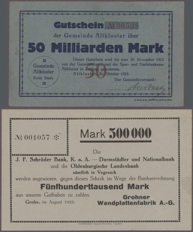 Deutschland - Notgeld - Niedersachsen: Lot von Notgeldscheinen aus der ehemalige...