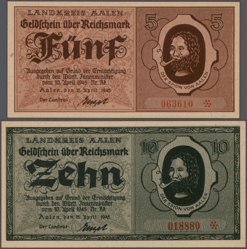 Deutschland - Notgeld - Württemberg: Aalen, Stadt, 11 Scheine von 500 Tsd. bis 1...