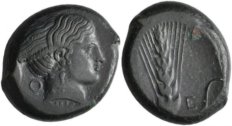 Kalabrien: Lukania, Metapont: Bronze 4 Jhd. v. Chr, 9,29 g, kleiner Schrötlingsf...