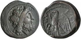 Kalabrien: Bruttium, Brettioi: Bronze 208-205 v. Chr., 7,91 g, Belag, sehr schön.
 [differenzbesteuert]