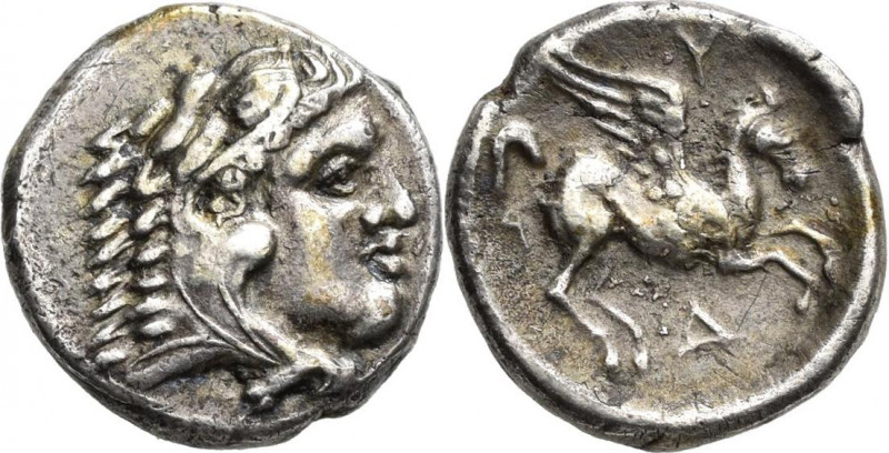Illyrien - Städte: Apollonia: AR-Hemidrachme, um 350 v. Chr., 2,3 g, sehr schön....