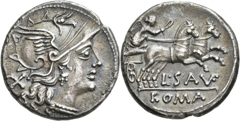 Lucius Saufeius (152 v.Chr.): AR-Denar, 3,79 g, Albert 811, Crawford 204/1, Sear...