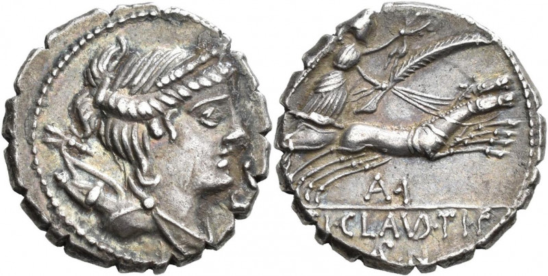 Tiberius Claudius Nero (79 v.Chr.): AR-Denar (Serratus), Rom, 79 v. Chr., 3,99 g...
