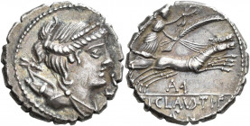 Tiberius Claudius Nero (79 v.Chr.): AR-Denar (Serratus), Rom, 79 v. Chr., 3,99 g, Albert 1278, Crawford 383/1, Sear 310, kleine Schrötlingsfehler, seh...