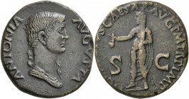 Antonia Minor (+ 37 n.Chr.): Tochter von Marcus Antonius und Octavia, Æ-Dupondius, 11,4 g, Kampmann 7.3, sehr schön+.
 [differenzbesteuert]