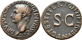 Drusus Minor (+ 23 n.Chr.): Sohn des Tiberius, Æ-As, 11,06 g, Kampmann 8.2, RIC 45, sehr schön / sehr schön - vorzüglich.
 [differenzbesteuert]