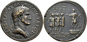 Galba (68 - 69): Bronzegussmedaille o. J. / Paduaner, nach dem Vorbild der Prägungen von G. Cavino aus dem 16. Jahrhundert, 22,63 g, Schrötlingsfehler...
