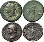Vespasian (69 - 79): Lot 2 x Dupondius, 9,13 / 9,53 g, beide sehr schön.
 [differenzbesteuert]