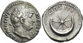 Hadrian (117 - 138): AR-Denar, 3,03 g, Kampmann 32.54, Cohen 460, hübsche Patina, sehr schön+.
 [differenzbesteuert]