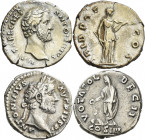 Antoninus Pius (138 - 161): Lot 2 Stück, AR-Denar, 3,05g/3,25 g, sehr schön.
 [differenzbesteuert]
