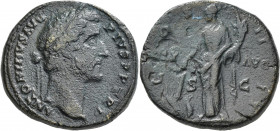 Antoninus Pius (138 - 161): Æ-Sesterz, 21,8 g, dunkelbraune Patina, sehr schön.
 [differenzbesteuert]