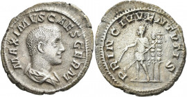 Maximus (235 - 238): AR-Denar, PRINC IVVENTVTIS, 2,59 g, Kampmann 67.3, RIC 3, Cohen 10, sehr schön - vorzüglich.
 [differenzbesteuert]