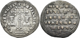 Basilius II. (976 - 1025): Basilius II. und Constantinus VIII. 976 - 1025: Silber-Miliaresion, 2,29 g, Sommer 41.9, Sear 1810, sehr schön - vorzüglich...