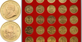 Südafrika: Lot 35 Münzen: Krügerrand div. Jahrgänge 1970-1979, je 1 OZ Fine Gold, KM# 73, Friedberg B1. Aufbewahrt in einer Lindnerbox 7x5. Jede Münze...