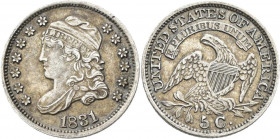 Vereinigte Staaten von Amerika: 5 cents (½ - half Dime) 1831 Liberty Cap. KM# 47, sehr schön.
 [zzgl. 7 % Importspesen]