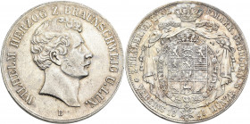 Braunschweig: Wilhelm 1831-1884: Vereinsdoppeltaler 1854 B (3½ Gulden 2 Thaler). AKS 73, Jaeger 251, Davenport 633. 37,07 g. Kratzer, Randfehler, Pati...