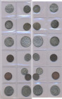 Württemberg: Lot mit diversen Kleinmünzen / Kreuzer aus Württemberg, überwiegend Silber, teils zaponiert.
 [differenzbesteuert]