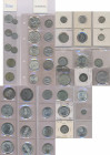 Alle Welt: Kleine Sammlung diverser Münzen, überwiegend Silbermünzen aus Europa. Dabei Spanien, Italien, Portugal, Schweden, Griechenland und Türkei....