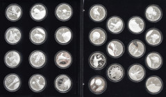 Marshallinseln: 20 Jahre Mondlandung: Eine Kassette mit 26 Silbermünzen der Serie Raumfahrt. Es handelt sich um den Komplettsatz in der höchsten Quali...