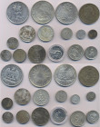 Mexiko: Kleines Lot diverse Silbermünzen von Centavos bis Pesos. Dabei auch 1 Peso 1871 und Nachprägungen / Sammleranfertigungen.
 [zzgl. 7 % Imports...