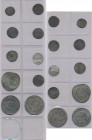 Altdeutschland und RDR bis 1800: Württemberg, Lot 10 Kleinmünzen, dabei ½ Kreuzer, 1 Kreuzer 1763, 15 Kreuzer und 20 Kreuzer um 1750/1760.
 [differen...