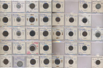 Nassau: Lot 32 Münzen aus dem Herzogtum Nassau, überwiegend Kreuzernominale, alle Münzen in Rämchen und vorbestimmt. Dabei noch 3 Münze aus Württember...