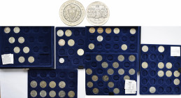DDR: Zwei Schatullen mit über 50 DDR Gedenkmünzen, unvollständig, überwiegend CuNi Ausgaben, dabei z.B. 10 Mark 1983 Wagner (J. 1589), 10 Mark 1966 Sc...