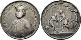 Medaillen alle Welt: Großbritannien, Prinz Wilhelm August, Duke of Cumberland: Medaille 1745 von J. Kirk auf die Befreiung von Rebellen. Büste Wilhelm...