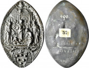 Medaillen alle Welt: Italien, Perugia: Spitzovaler Blei-Siegelabguss, einseitig o. J. (um 1530) vom Siegel des Kardinals Ippolito de Medici (1511-1535...
