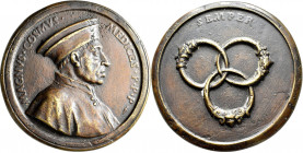 Medaillen alle Welt: Italien, Toscana: Bronzegussmedaille o.J. von Antonio Selvi (1679-1753), auf Cosimus I. den Großen aus Selvi's Medici-Medaillen-S...