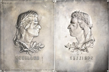 Medaillen Deutschland - Personen: Schiller Friedrich von, 1759-1805: Einseitige Silberplakette 1905, von Mayer & Wilhelm, II. Preis der Schützengesell...