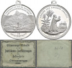 Medaillen Deutschland - Geographisch: Bayern, Oberammergau: Tragbare Erinnerungs-Medaille 1890 aus Zinn von I. B. Burghart. An die Jubiläums Aufführun...