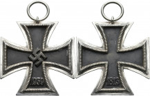 Orden & Ehrenzeichen: Drittes Reich, Eisernes Kreuz 1939 II. Klasse, Innenkreuz Eisen (magnetisch), mit Öse, Ring mit Hersteller 55. OEK 3824.
 [diff...