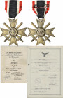 Orden & Ehrenzeichen: Drittes Reich, Kriegsverdienstkreuz (KVK) 1939 II. Klasse mit Schwertern, am Band mit Verleihungsurkunde vom 24. Sptember 1940, ...