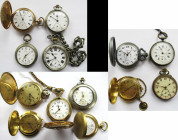 Uhren: Lot diverser Taschenuhren (13 Stück), dabei Marken wie Omega, Kay's, Elite, Bohemia, Koha, Cyma und andere. Funktionalität nicht überprüft, gek...
