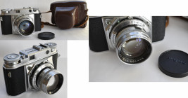 Varia, Sonstiges: Kamera: Voigtländer Prominent NOKTON 50mm f1,5 Objektiv. Hersteller Nr. B 52587. Verschluss löst aus, guter Zustand mit Gebrauchtssp...