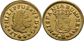 FELIPE V. Madrid. 1/2 escudo. 1744. JA