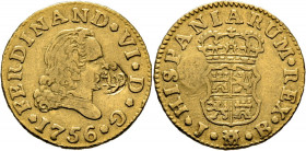 FERNANDO VI. Madrid. 1/2 escudo. 1756. JB