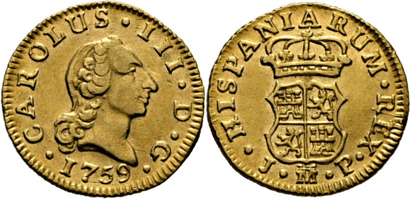 CARLOS III. Madrid. 1/2 escudo. 1759. JP. Cy12139. Trg58. Mínimas suaves y finas...