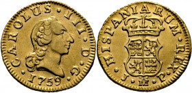 CARLOS III. Madrid. 1/2 escudo. 1759. JP
