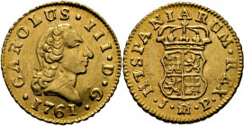 CARLOS III. Madrid. 1/2 escudo. 1761. JP. EBC-