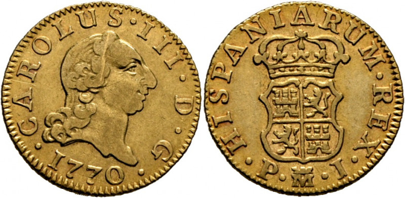 CARLOS III. Madrid. 1/2 escudo. 1770. PJ. Cy12162. Trg70. Rayita en el busto. Fi...