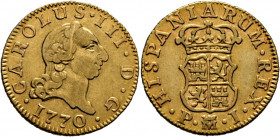 CARLOS III. Madrid. 1/2 escudo. 1770. PJ