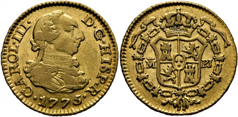 CARLOS III. Madrid. 1/2 escudo. 1775. PJ. Cy12174. Trg75. Suaves y finas rayitas...